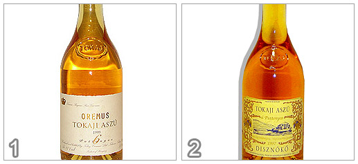 Oremus. Tokaji Aszú. 6 Puttonyos, 1999 vs Disznóko. Tokaji Aszú. 6 Puttonyos, 1997