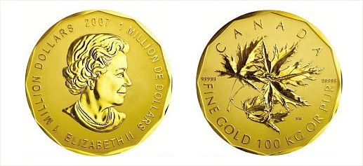 La moneda de oro más grande del mundo