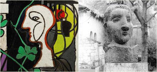 La Lampe de Picasso y Tete de Femme (Dora Maar) de Picasso
